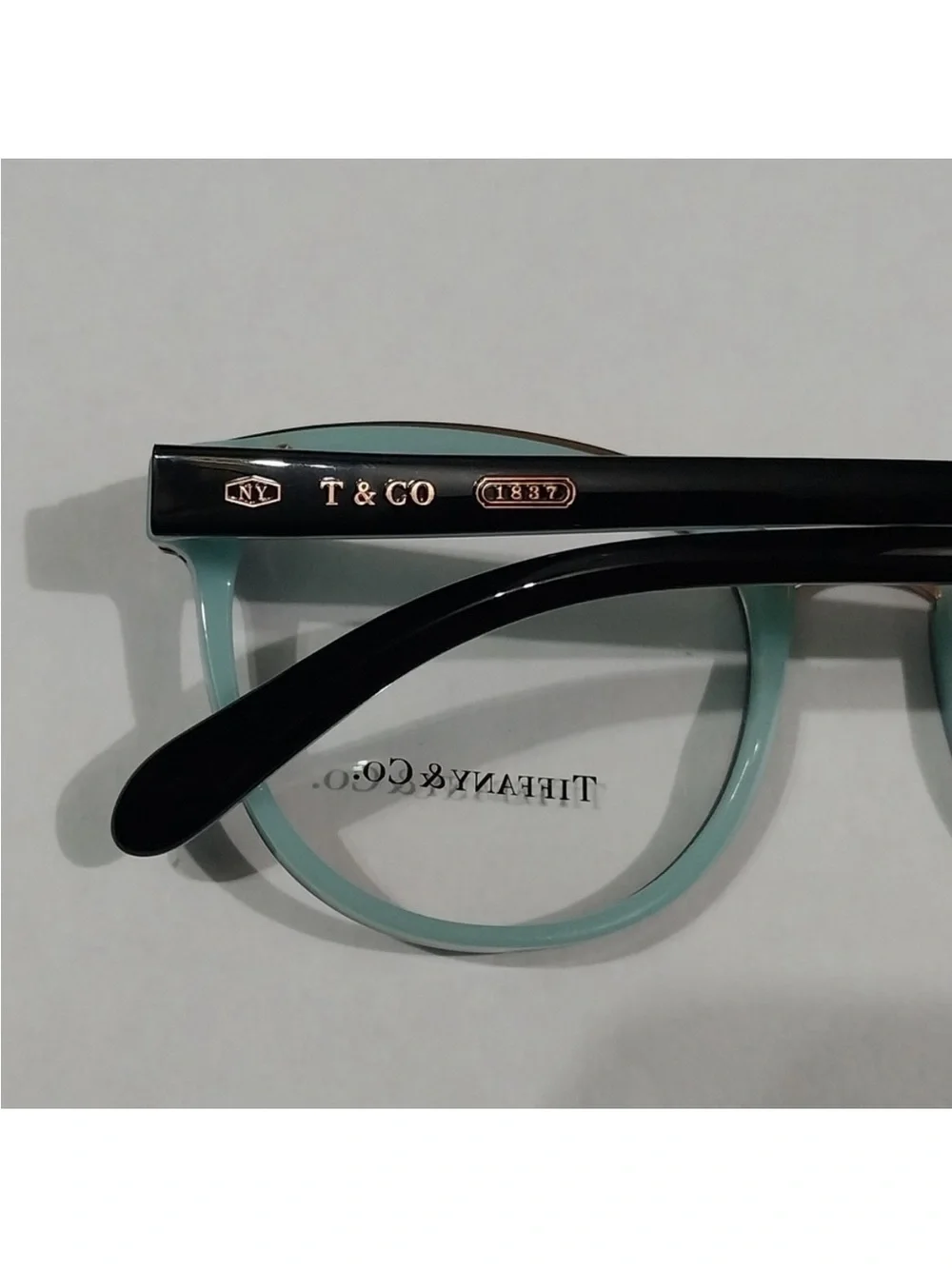Tiffany & Co Black Round Glasses TF 2162 8055 Black On Blue Eyeglasses 51-20-145